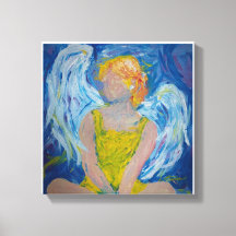 "Flüstern der Liebe" Angel Canvas Print