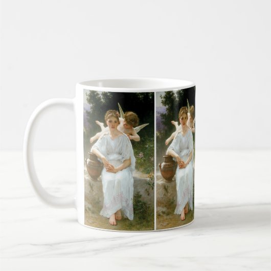 Flüstern der Liebe, Erste Reverie von Bouguereau Kaffeetasse (Links)