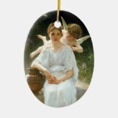 Flüstern der Liebe, Erste Reverie von Bouguereau Keramik Ornament (Vorne)