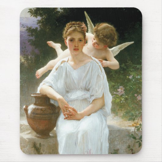 Flüstern der Liebe, Erste Reverie von Bouguereau Mousepad (Vorne)