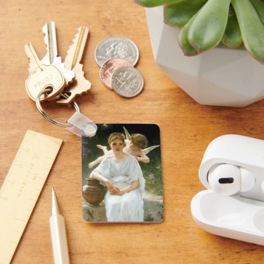 Flüstern der Liebe, Erste Reverie von Bouguereau Schlüsselanhänger (Schreibtisch)