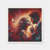 Flüstern der Liebe Valentine Paper Napkin - Romant Serviette (Vorderseite)