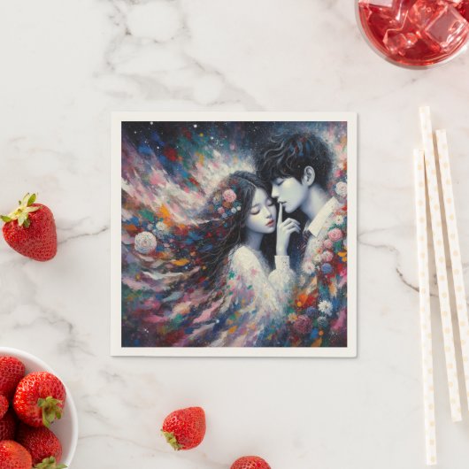 Flüstern der Liebe Valentine Paper Napkin - Romant Serviette (Beispiel)