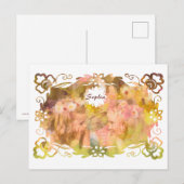 Flüstern der Magie: Zwei Feenfreunde in einem Gart Postkarte (Vorne/Hinten)