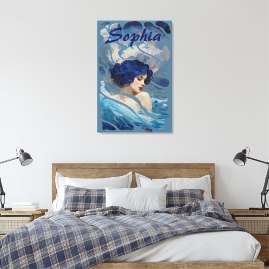 Flüstern der Meeresgöttin Leinwanddruck (Insitu (Schlafzimmer))