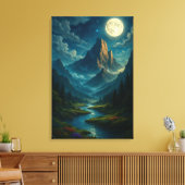 Flüstern der Mondlicht-Vale Canvas Print Leinwanddruck (Insitu (Wohnzimmer))