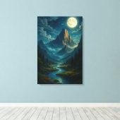 Flüstern der Mondlicht-Vale Canvas Print Leinwanddruck (Insitu (Holzboden))
