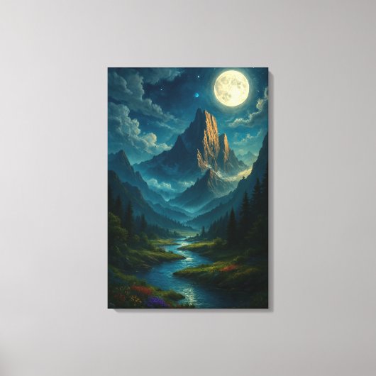 Flüstern der Mondlicht-Vale Canvas Print Leinwanddruck (Vorderseite)