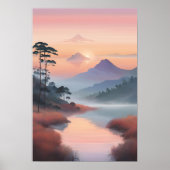 Flüstern der Morgendämmerung Ruhige Berglandschaft Poster (Vorne)