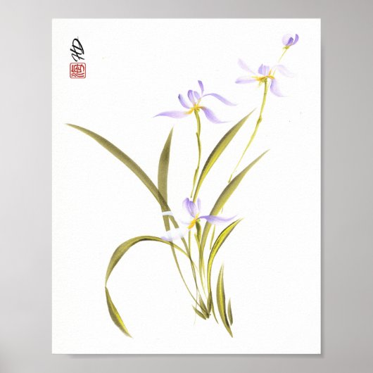Flüstern der Morgenorchidee Poster (Vorne)