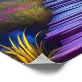 Flüstern der Nacht, ein Lila Mondlicht Poster (Ecke)