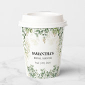 Flüstern der Natur: Botanisches Bliss-Brautparty Pappbecher (Rückseite)