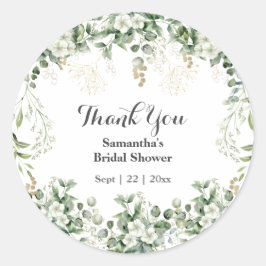 Flüstern der Natur: Botanisches Bliss-Brautparty Runder Aufkleber