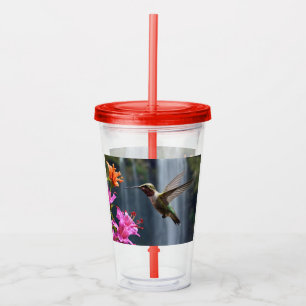 "Flüstern der Natur: Hummingbird, Wasserfall Acryltrinkbecher