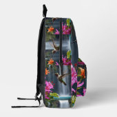 "Flüstern der Natur: Hummingbird, Wasserfall, Bedruckter Rucksack (Links)