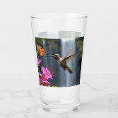 "Flüstern der Natur: Hummingbird, Wasserfall Glas (Rückseite)