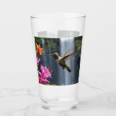 "Flüstern der Natur: Hummingbird, Wasserfall Glas (Vorderseite)