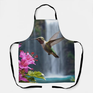 "Flüstern der Natur: Hummingbird, Wasserfall, Schürze