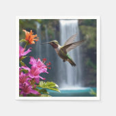 "Flüstern der Natur: Hummingbird, Wasserfall Serviette (Vorderseite)