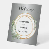 Flüstern der Natur: Silber, Gold und Blumen geschm Sockelschild (Vorderseite)