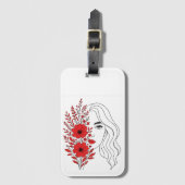 Flüstern der Natur - Weibliche Schönheit im Blut Gepäckanhänger (Vorderseite Vertikal)