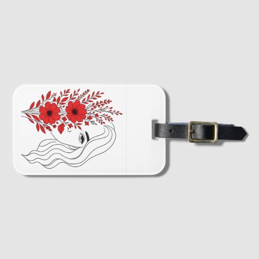 Flüstern der Natur - Weibliche Schönheit im Blut Gepäckanhänger (Vorderseite (Horizontal))