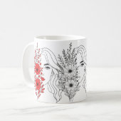 Flüstern der Natur - Weibliche Schönheit im Blut Kaffeetasse (Vorderseite Links)