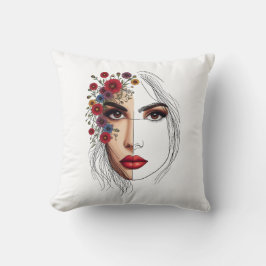 Flüstern der Natur - Weibliche Schönheit im Blut Kissen