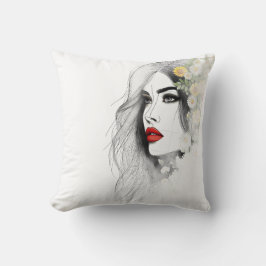 Flüstern der Natur - Weibliche Schönheit im Blut Kissen