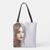 Flüstern der Natur - Weibliche Schönheit im Blut Tasche (Rückseite)