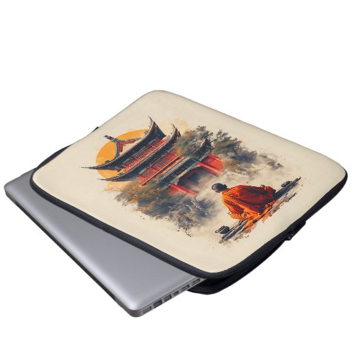 Flüstern der Pagode Laptopschutzhülle (Vorne Knopf)