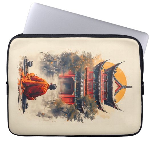 Flüstern der Pagode Laptopschutzhülle (Vorderseite)