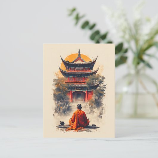 Flüstern der Pagode Postkarte (Stehend Vorderseite)
