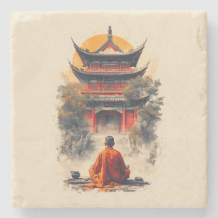 Flüstern der Pagode Steinuntersetzer