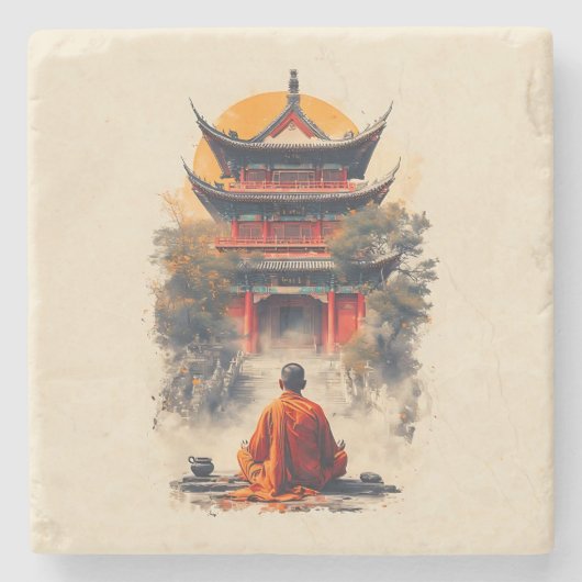 Flüstern der Pagode Steinuntersetzer (Vorderseite)