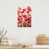Flüstern der Poppies Poster (Küche)