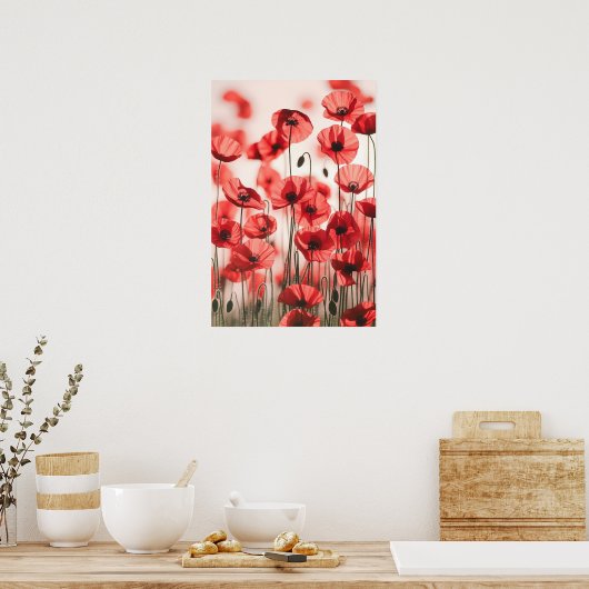 Flüstern der Poppies Poster (Küche)
