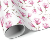 Flüstern der rosa Magnolie Geschenkpapier (Rolleneckpunkt)