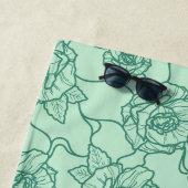 Flüstern der Rose, Elegante Linie Art Blumenmuster Strandtuch (Beispiel)