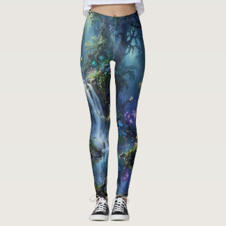 Flüstern der verzauberten Wasserfälle Magische Fee Leggings