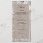 Flüstern der Vintagen romantischen Elfenbeinblume Menükarte (Vorderseite)