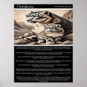 Flüstern der Wildnis: Desiderata Poster (Vorne)