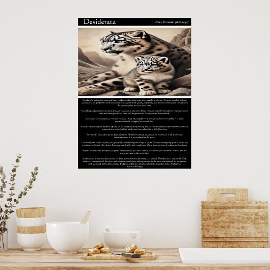 Flüstern der Wildnis: Desiderata Poster (Küche)