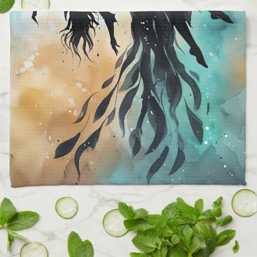 Flüstern des Äther Geschirrtuch (Gefaltet)