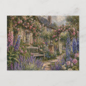 Flüstern des Cottage-Gartens Postkarte (Vorderseite)