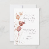 Flüstern des Fall-Brautparty Dankeskarte (Rückseite)