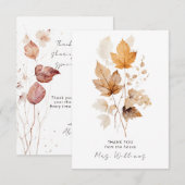 Flüstern des Fall-Brautparty Dankeskarte (Vorne/Hinten)