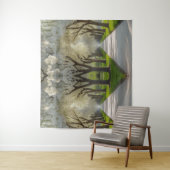 "Flüstern des Frühlings - blühender Weg Wandteppich (Beispiel)