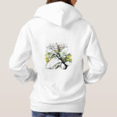 „Flüstern des Frühlings“ „Der Baum, der in Col trä Hoodie (Rückseite)