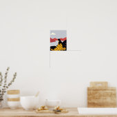 "Flüstern des Frühlings: Ein ruhiger Moment Poster (Küche)